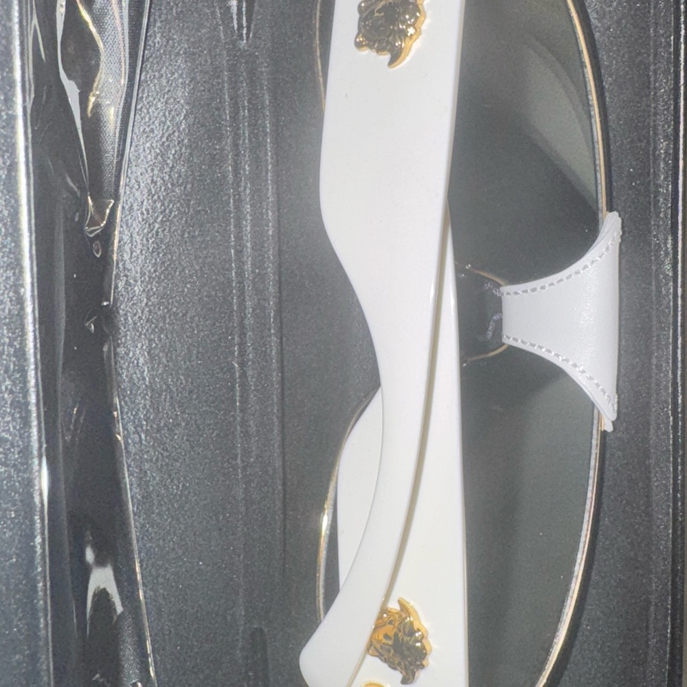 Versace White and Gold Sunglasses - Picture 3 of 6